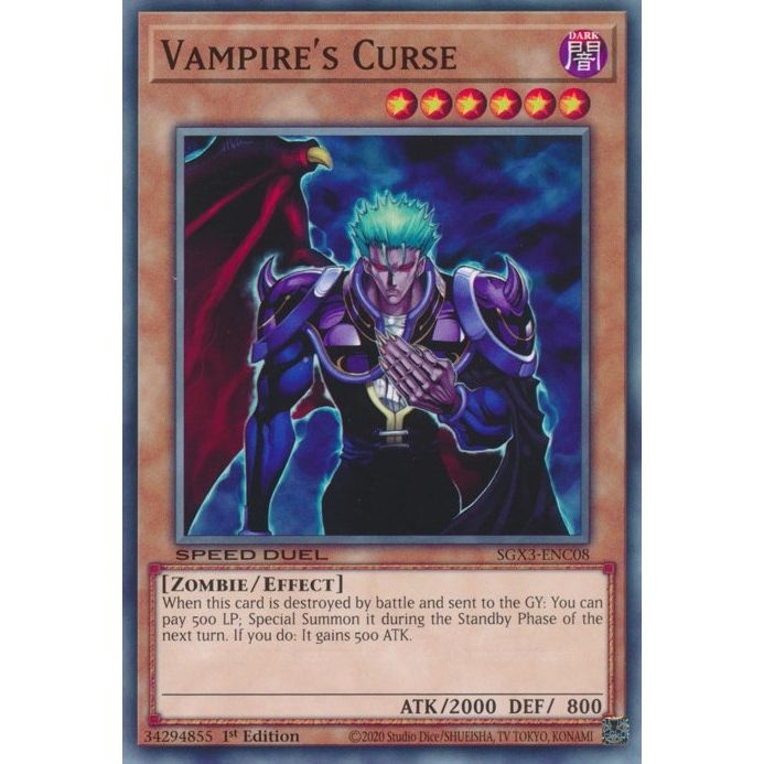 Image for Vampire's Curse (SGX3-ENC08) (SGX3) - YuGiOh