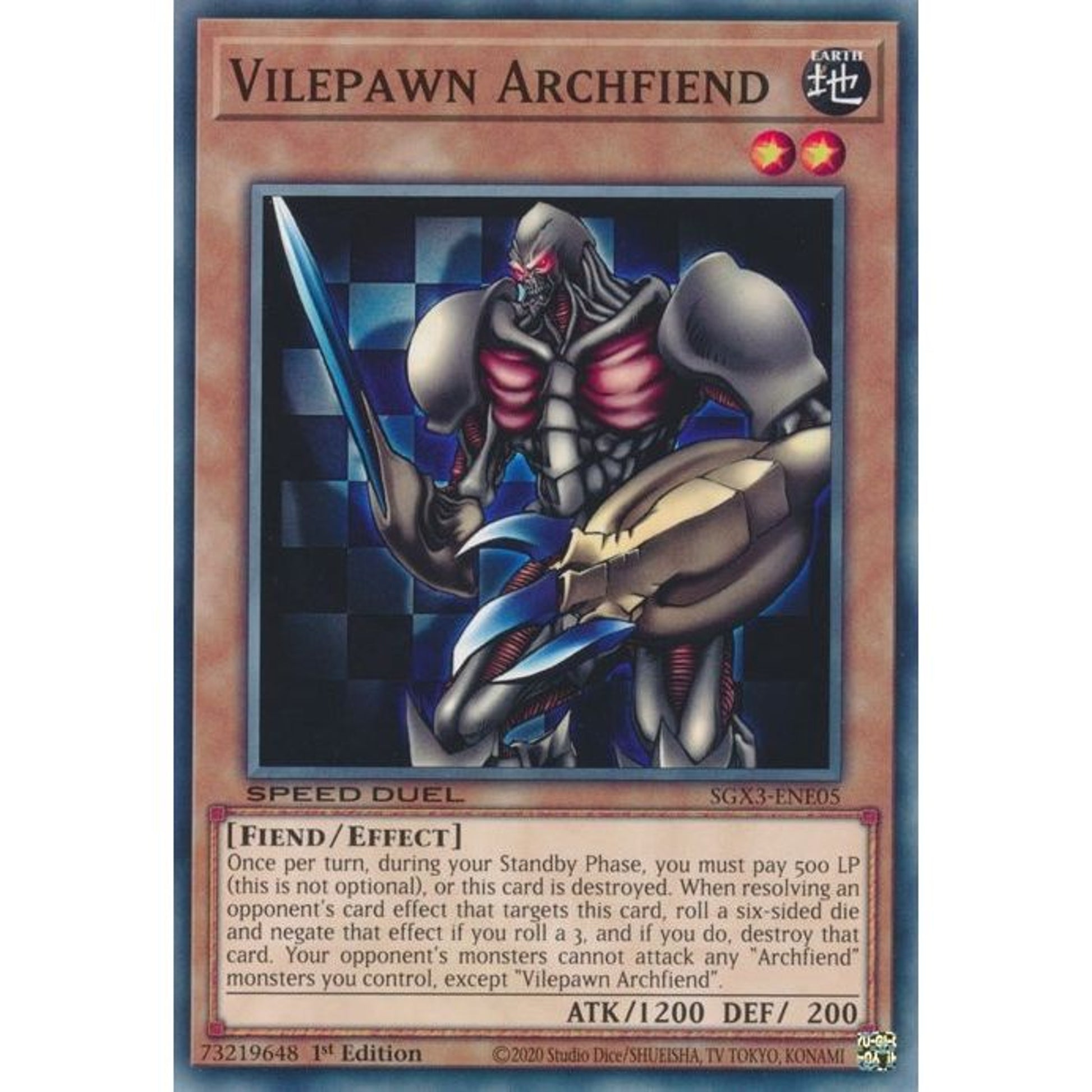 Image for Vilepawn Archfiend (SGX3-ENE05) (SGX3) - YuGiOh