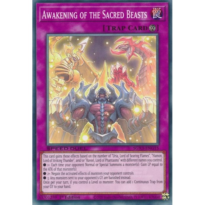 Image for Awakening of the Sacred Beasts (SGX3-ENG15) (SGX3) - YuGiOh