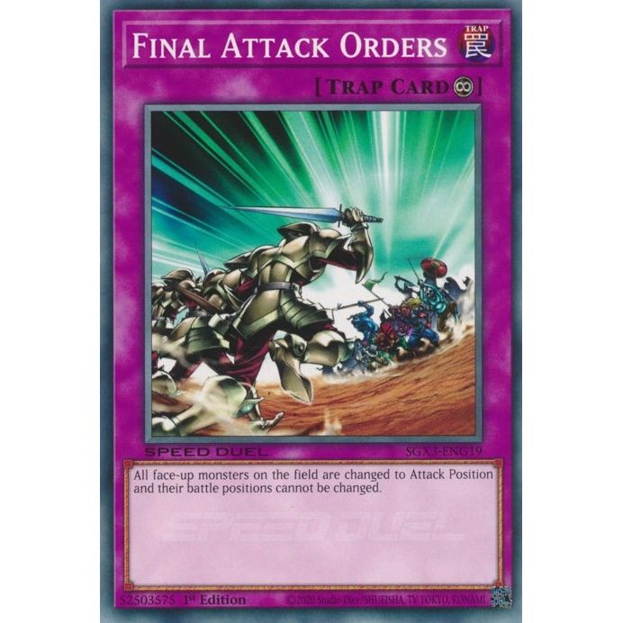 Image for Final Attack Orders (SGX3-ENG19) (SGX3) - YuGiOh