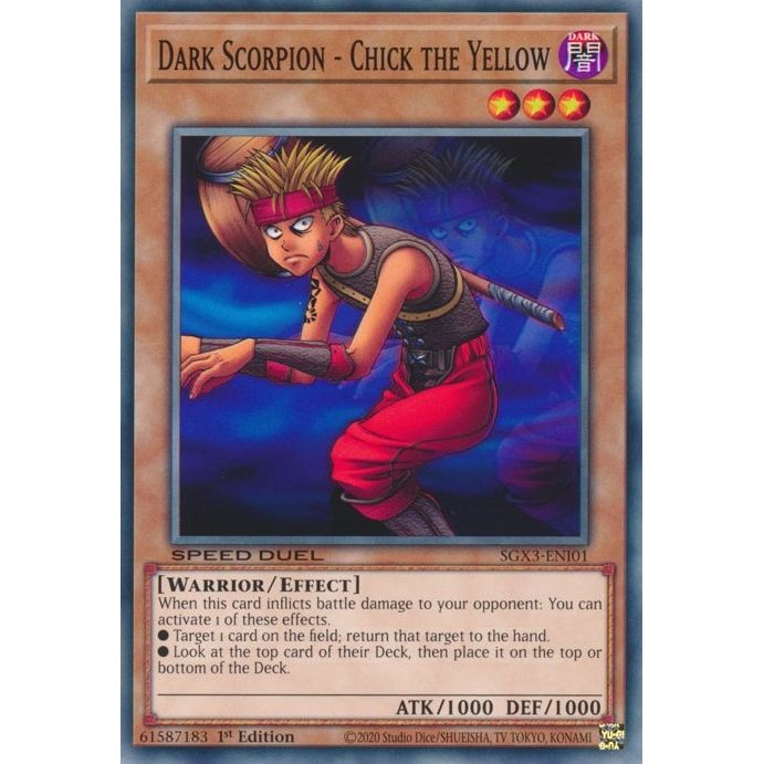 Image for Dark Scorpion - Chick the Yellow (SGX3-ENI01) (SGX3) - YuGiOh