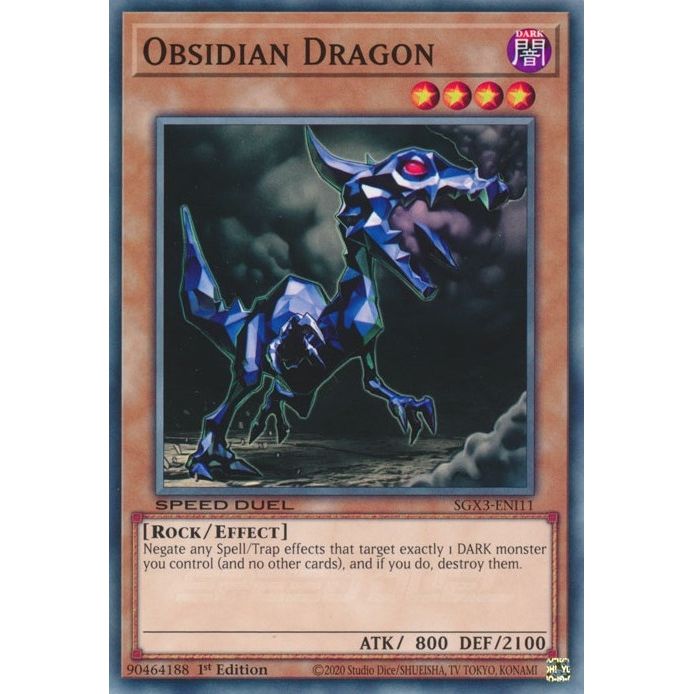 Image for Obsidian Dragon (SGX3-ENI11) (SGX3) - YuGiOh