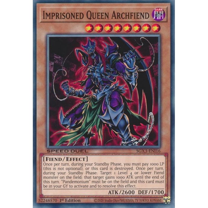 Image for Imprisoned Queen Archfiend (SGX3-ENI16) (SGX3) - YuGiOh
