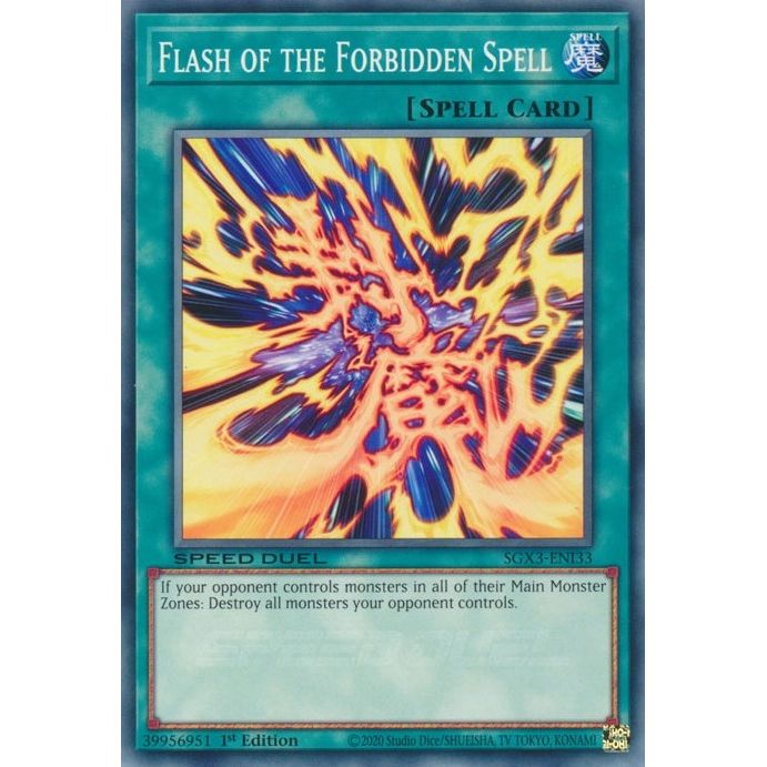 Image for Flash of the Forbidden Spell (SGX3-ENI33) (SGX3) - YuGiOh