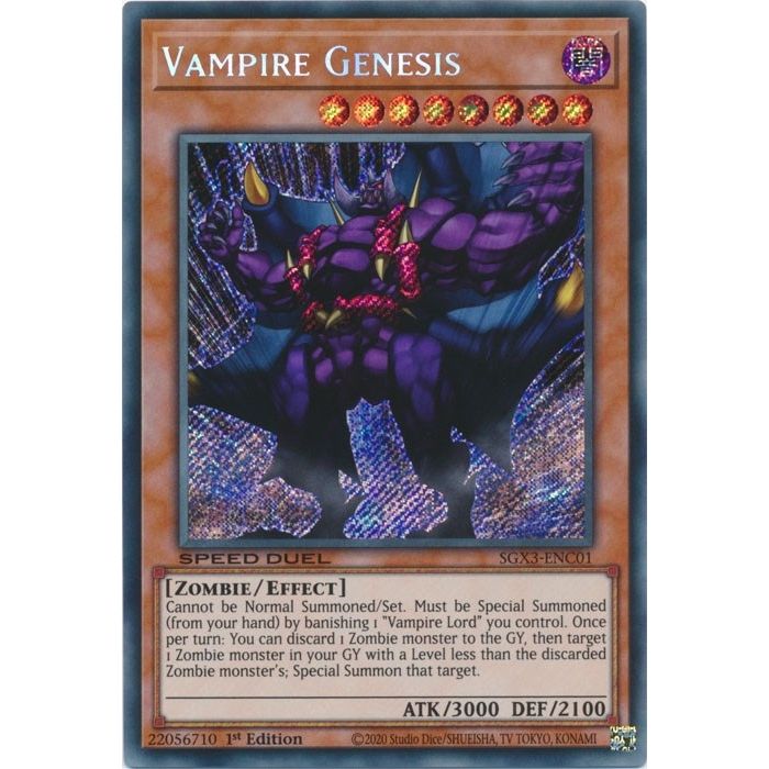 Image for Vampire Genesis (Secret Rare) (SGX3-ENC01) (SGX3) - YuGiOh