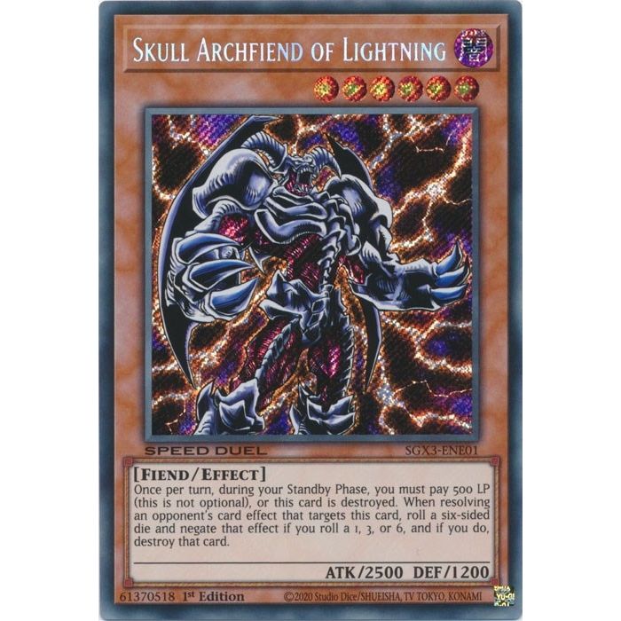 Image for Skull Archfiend of Lightning (Secret Rare) (SGX3-ENE01) (SGX3) - YuGiOh