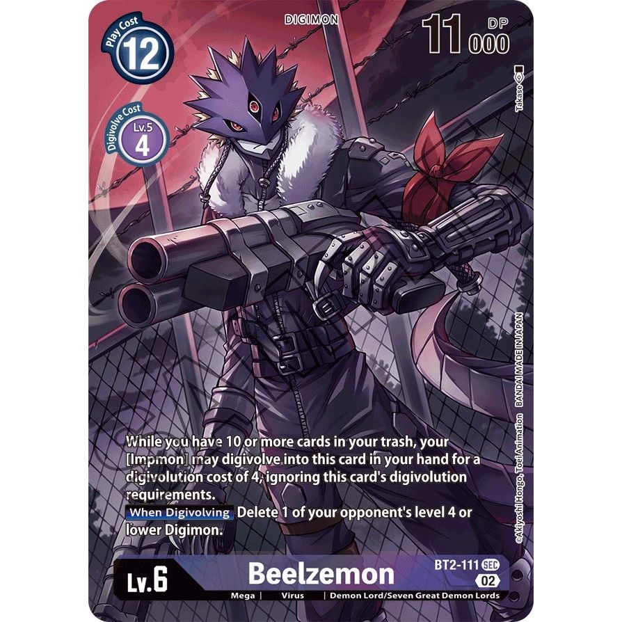 Image for Beelzemon - BT2-111 (Alternate Art) (BT2-111 SEC) (ST-14) - Digimon Card Game