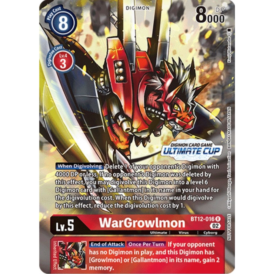 Image for WarGrowlmon (Ultimate Cup) (BT12-016 R) (BT12) - Digimon Card Game