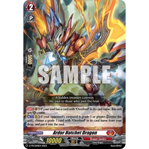 Image for Ardor Hatchet Dragon (200) (D-PR/200EN 2023) (D-PR) - Cardfight Vanguard