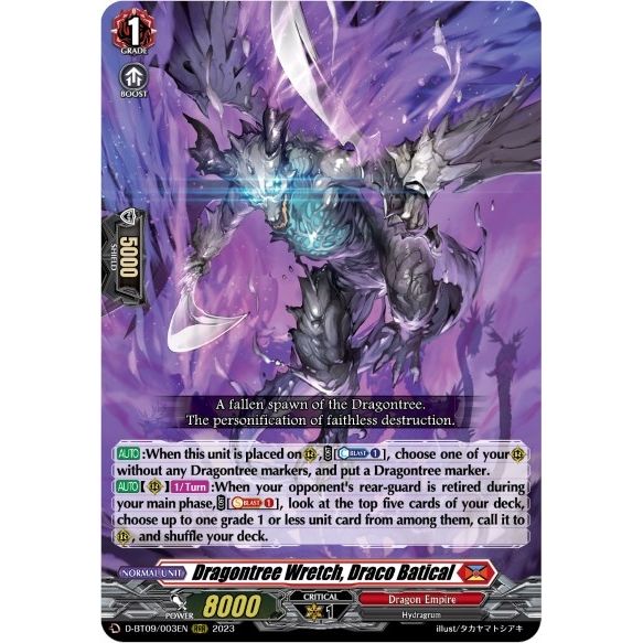 Image for Dragontree Wretch, Draco Batical (D-BT09/003EN) (D-BT09) - Cardfight Vanguard