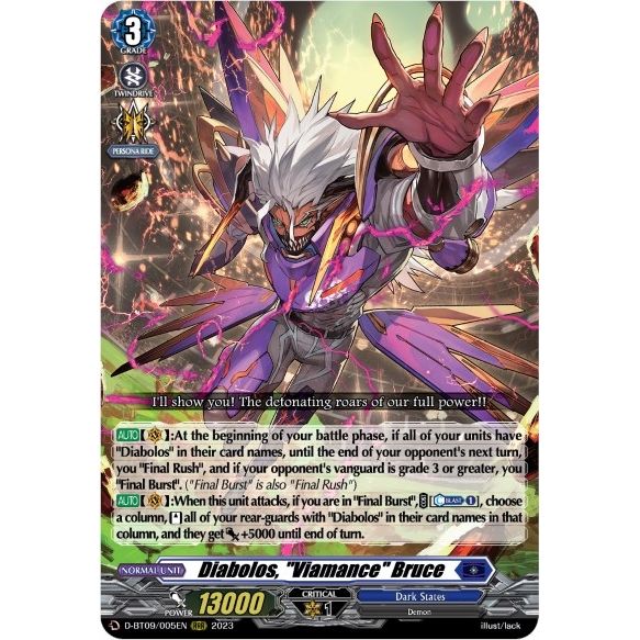 Image for Diabolos, "Viamance" Bruce (D-BT09/005EN) (D-BT09) - Cardfight Vanguard