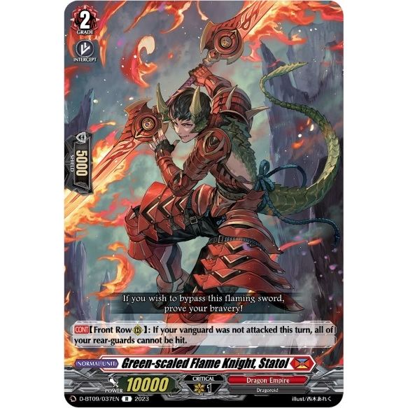 Image for Green-scaled Flame Knight, Statol (D-BT09/037EN) (D-BT09) - Cardfight Vanguard