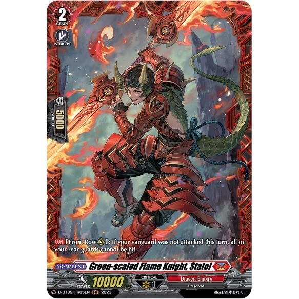 Image for Green-scaled Flame Knight, Statol (FR) (D-BT09/FR05EN) (D-BT09) - Cardfight Vanguard