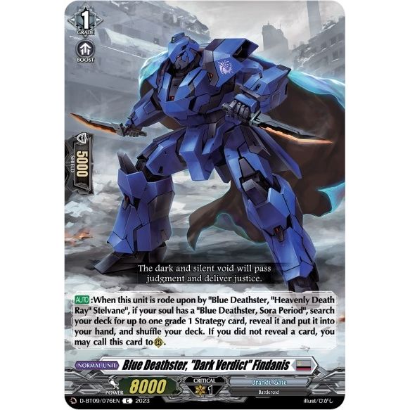 Image for Blue Deathster, "Dark Verdict" Findanis (D-BT09/076EN) (D-BT09) - Cardfight Vanguard