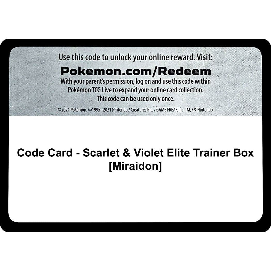 Image for Code Card - Scarlet & Violet Elite Trainer Box [Miraidon] (SVI) - Pokemon