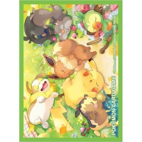 Image for Pokemon TCG: Pokemon Center Japan Exclusive Card Sleeves - Pikachu & Eevee "Thank you everyone" (64-Pack) - Card Sleeves