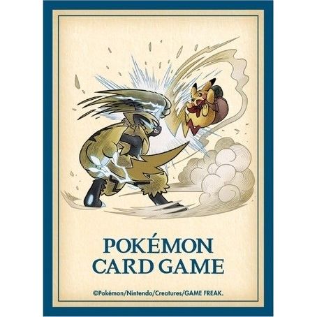 Image for Pokemon TCG: Pokemon Center Japan Exclusive Card Sleeves - Pikachu Adventure vs Zeraora (64-Pack) - Card Sleeves