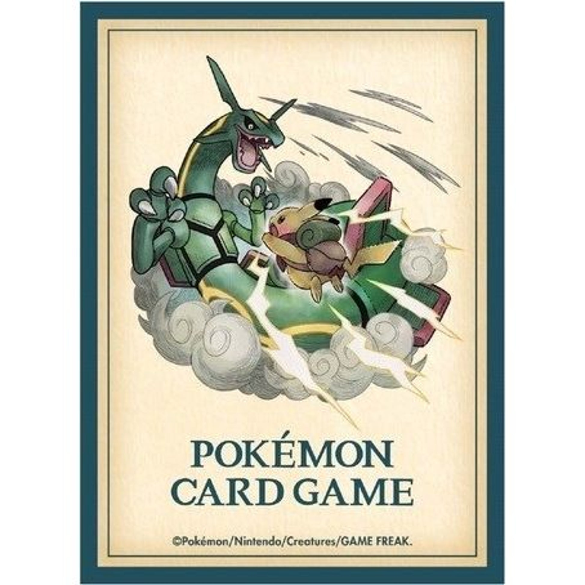 Image for Pokemon TCG: Pokemon Center Japan Exclusive Card Sleeves - Pikachu Adventure vs Rayquaza (64-Pack) - Card Sleeves