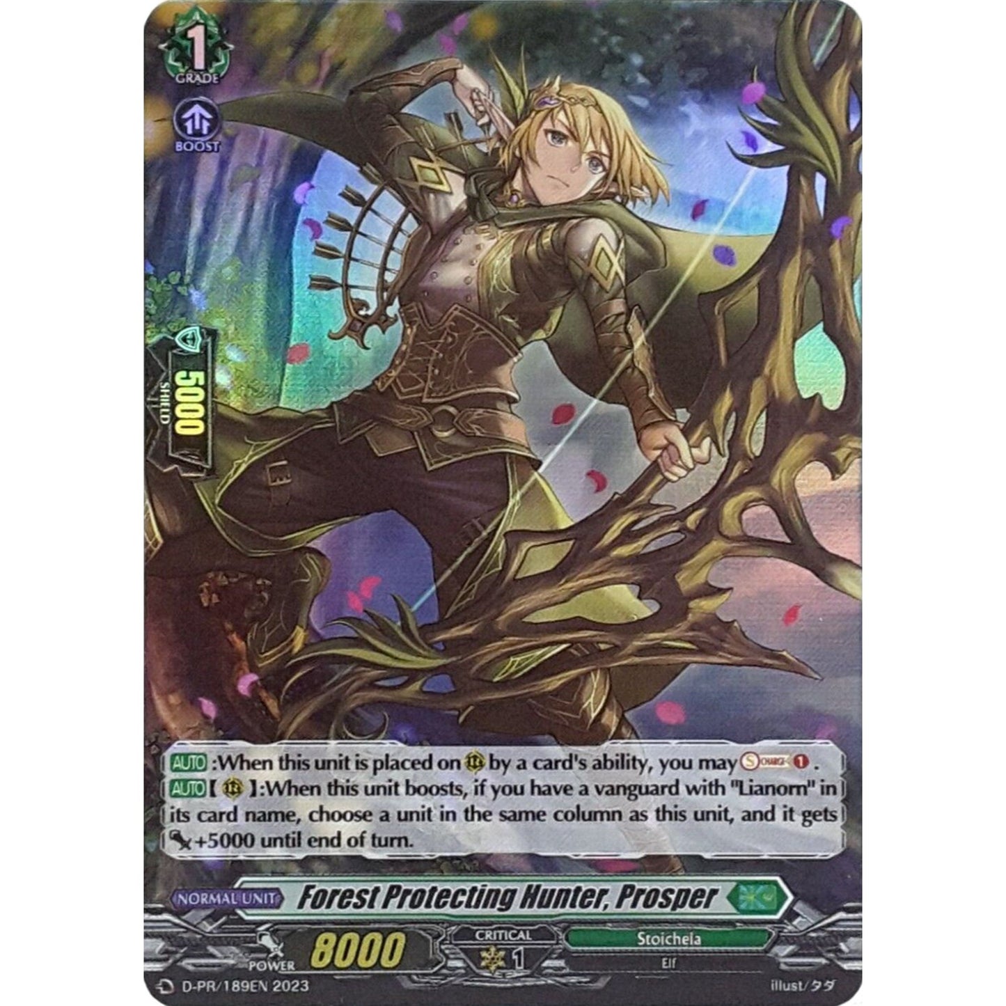 Image for Forest Protecting Hunter, Prosper (Foil) (D-PR/0189EN 2023) (D-PR) - Cardfight Vanguard