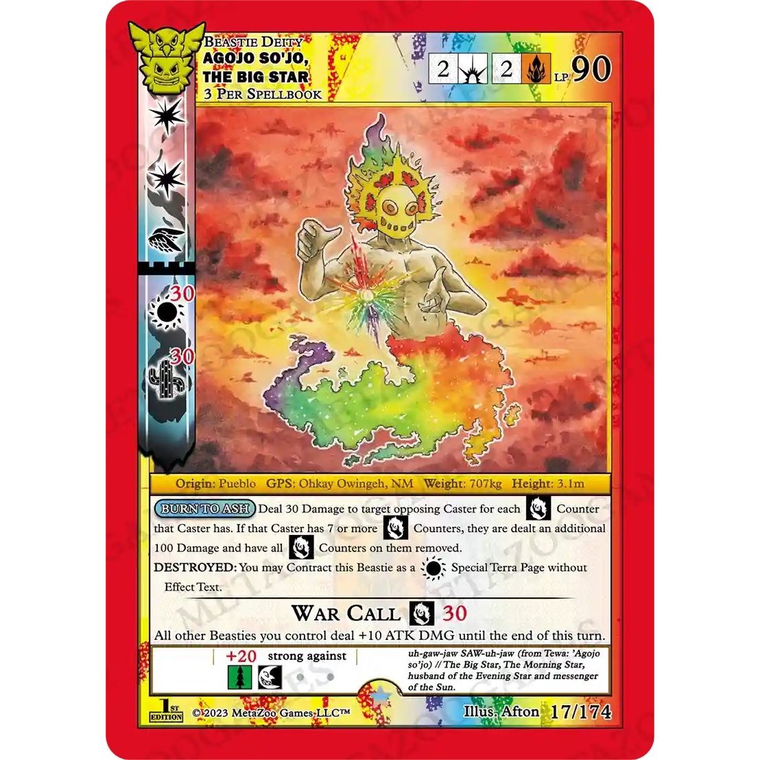 Image for Agojo So'Jo, the Big Star (17/174) (NATFE) - MetaZoo