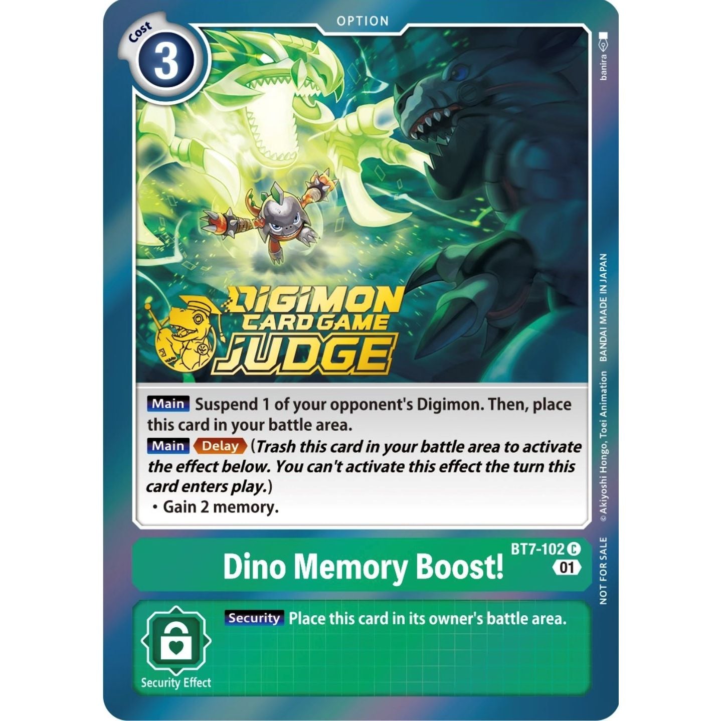 Image for Dino Memory Boost! (Judge Pack 3) (BT7-102 C) (BT07) - Digimon Card Game