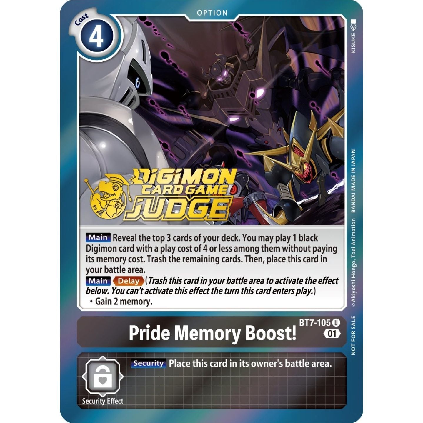 Image for Pride Memory Boost! (Judge Pack 3) (BT7-105 U) (BT07) - Digimon Card Game