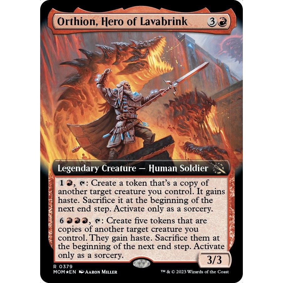 Image for Orthion, Hero of Lavabrink (Extended Art) (379) (MOM) - Magic: The Gathering