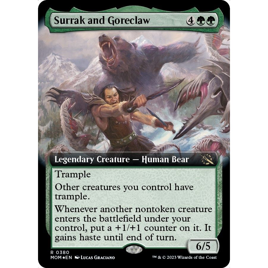 Image for Surrak and Goreclaw (Extended Art) (380) (MOM) - Magic: The Gathering