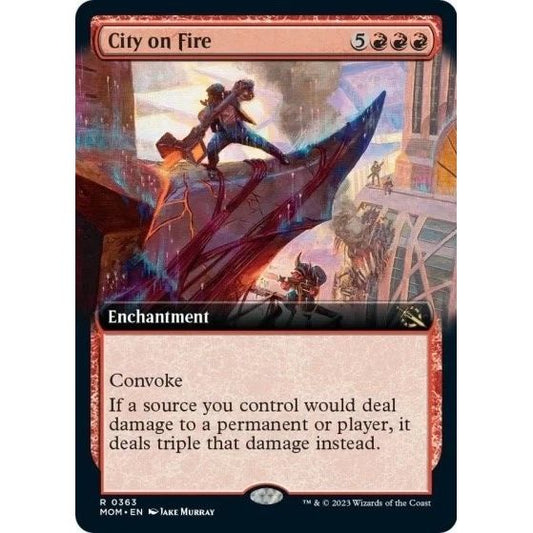 Image for City on Fire (Extended Art) (363) (MOM) - Magic: The Gathering