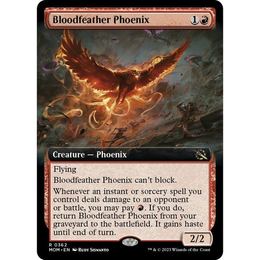 Image for Bloodfeather Phoenix (Extended Art) (362) (MOM) - Magic: The Gathering