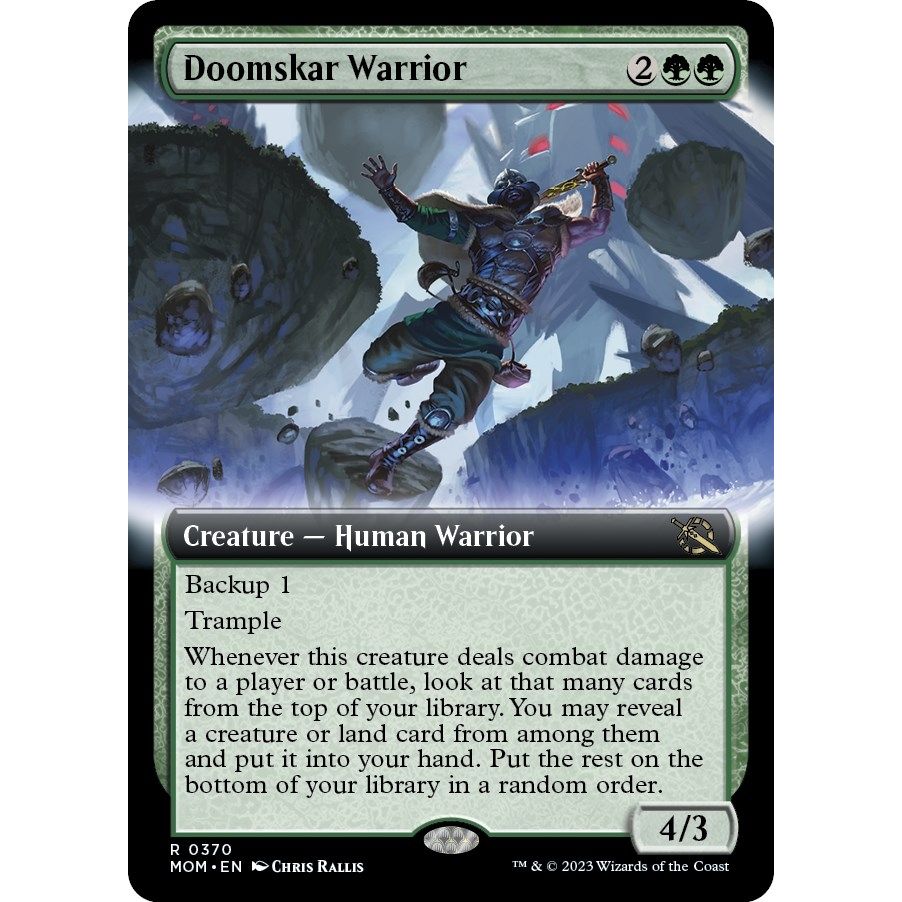 Image for Doomskar Warrior (Extended Art) (370) (MOM) - Magic: The Gathering