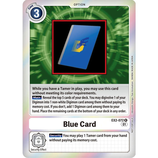 Image for Blue Card (Event Pack 4) (EX2-072 R) (EX02) - Digimon Card Game