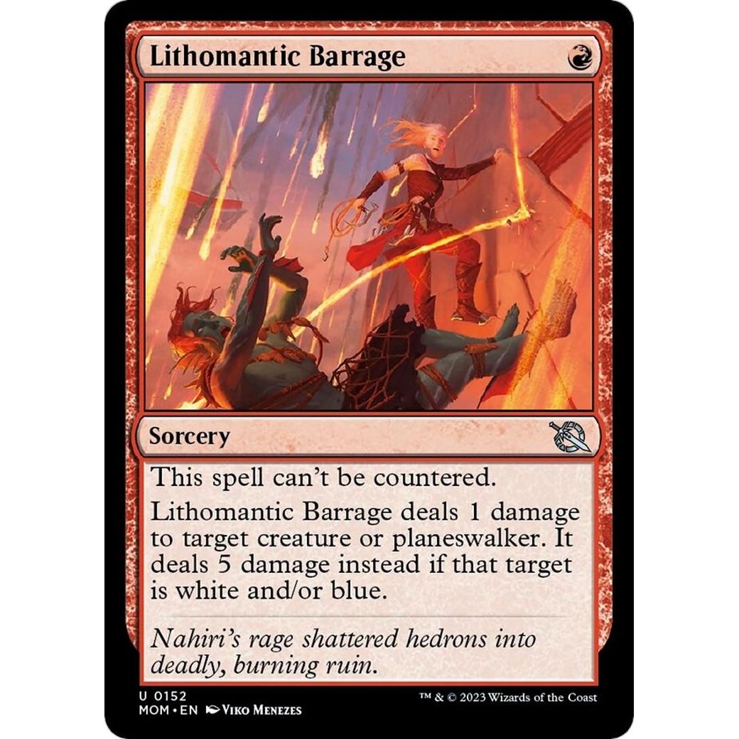 Image for Lithomantic Barrage (152) (MOM) - Magic: The Gathering