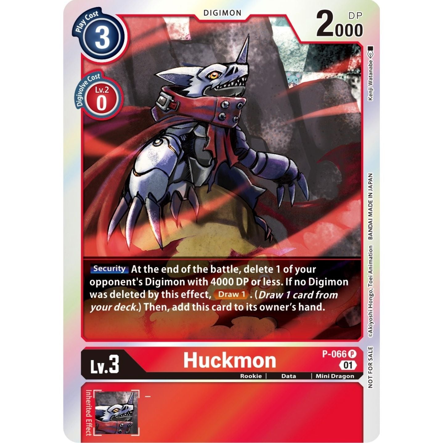 Image for Huckmon - P-066 (Limited Card Pack) (P-066 P) (D-PR) - Digimon Card Game