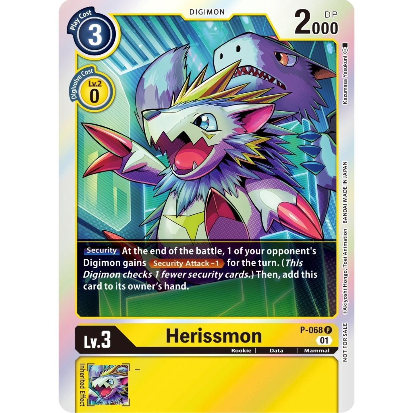 Image for Herissmon - P-068 (Limited Card Pack) (P-068 P) (D-PR) - Digimon Card Game