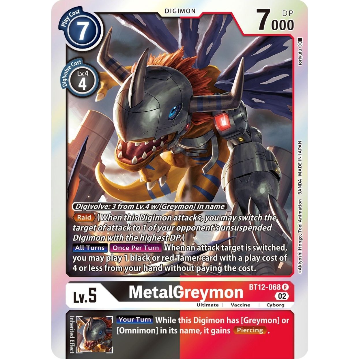 Image for MetalGreymon (BT12-068 R) (BT12) - Digimon Card Game
