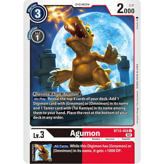 Image for Agumon - BT12-059 (BT12-059 C) (BT12) - Digimon Card Game