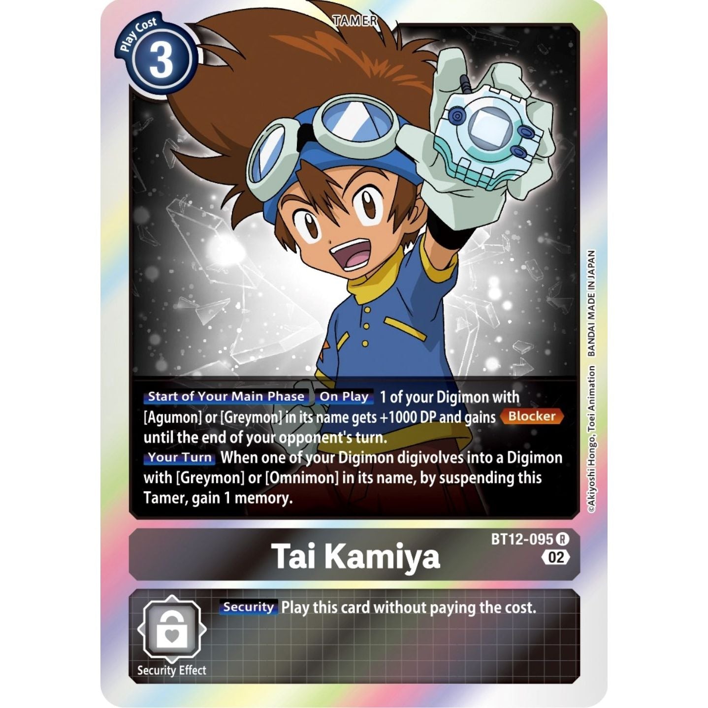 Image for Tai Kamiya (BT12-095 R) (BT12) - Digimon Card Game