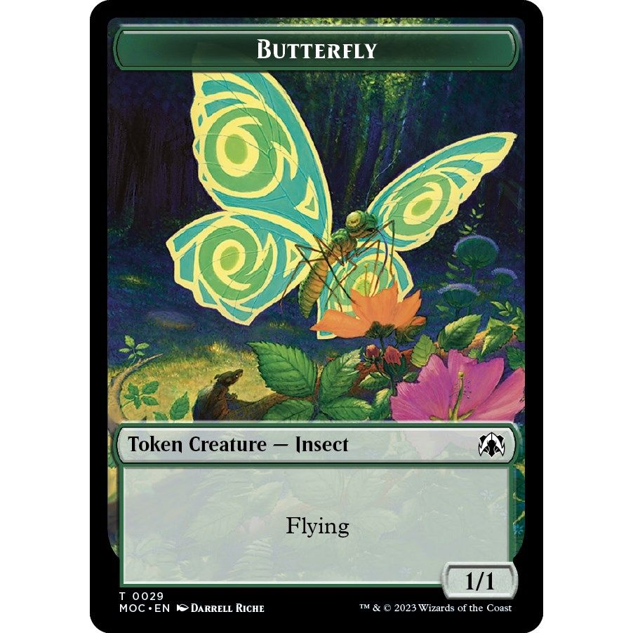 Image for Butterfly // City's Blessing Double-sided Token (29 // 45) (MOC) - Magic: The Gathering