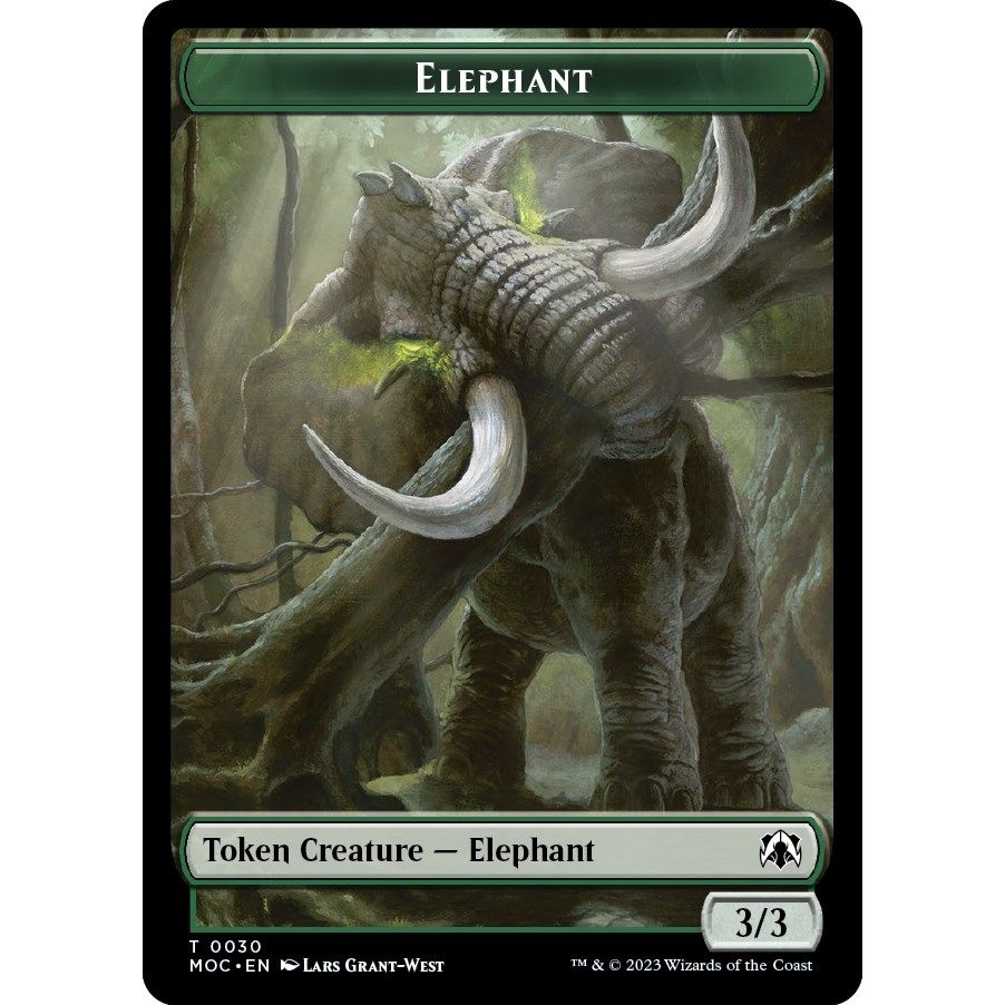 Image for Elephant // City's Blessing Double-sided Token (30 // 45) (MOC) - Magic: The Gathering