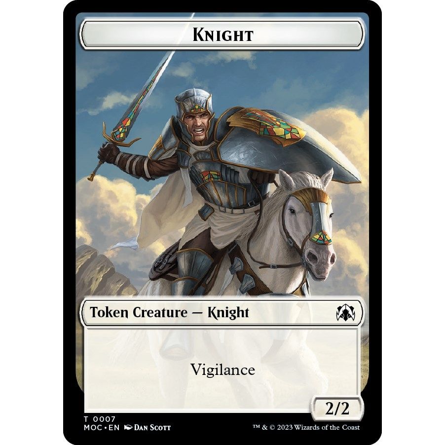 Image for Knight (7) // Spirit (14) Double-sided Token (14 // 7) (MOC) - Magic: The Gathering