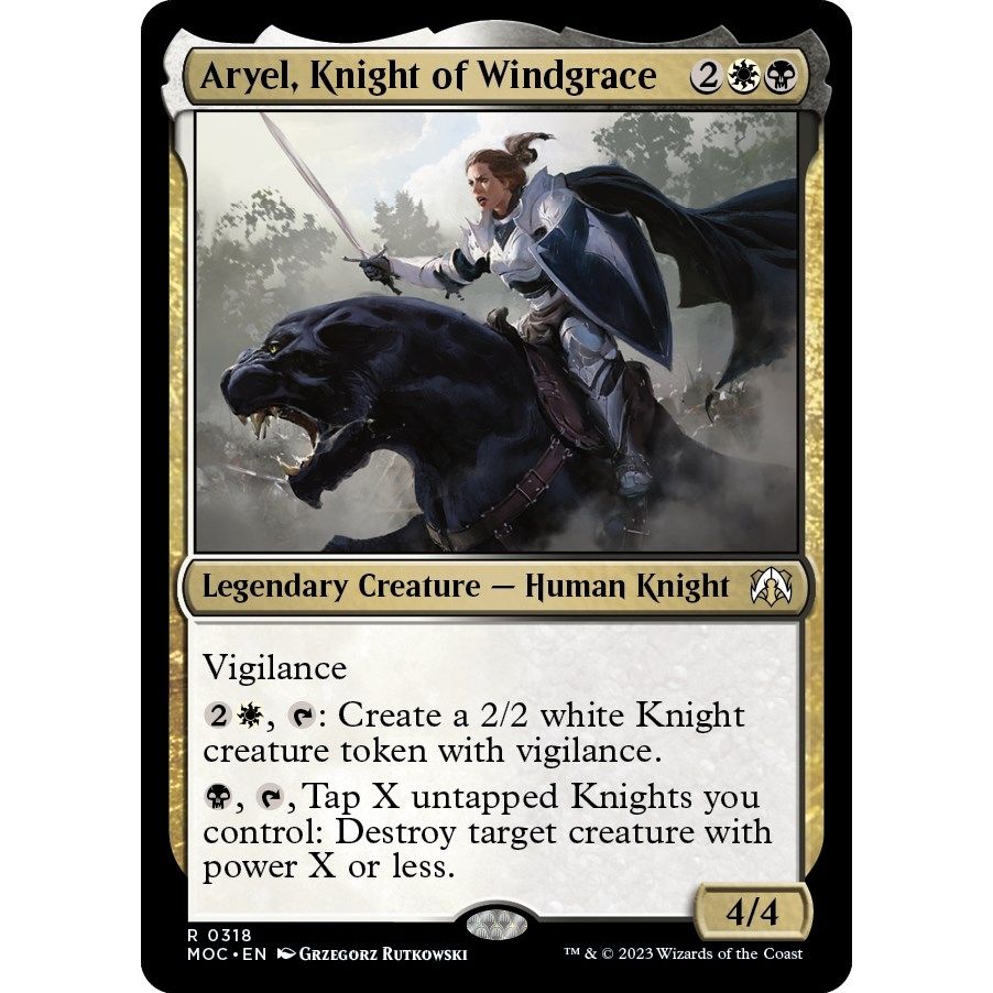 Image for Aryel, Knight of Windgrace (318) (MOC) - Magic: The Gathering