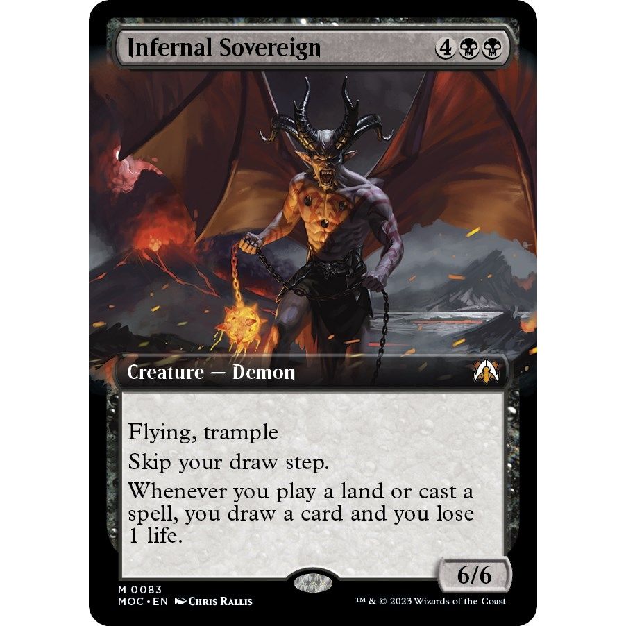 Image for Infernal Sovereign (Extended Art) (83) (MOC) - Magic: The Gathering