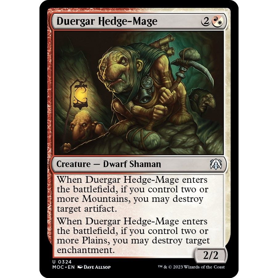 Image for Duergar Hedge-Mage (324) (MOC) - Magic: The Gathering