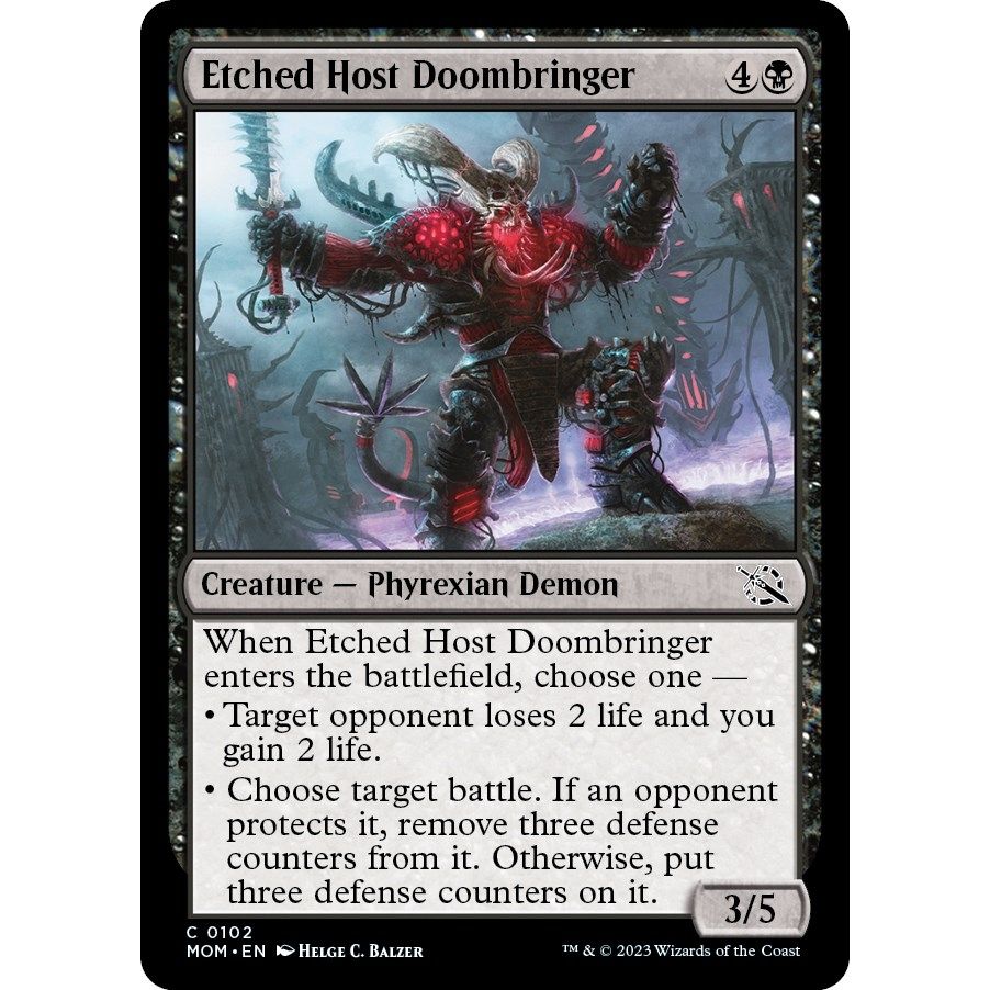 Image for Etched Host Doombringer (102) (MOM) - Magic: The Gathering