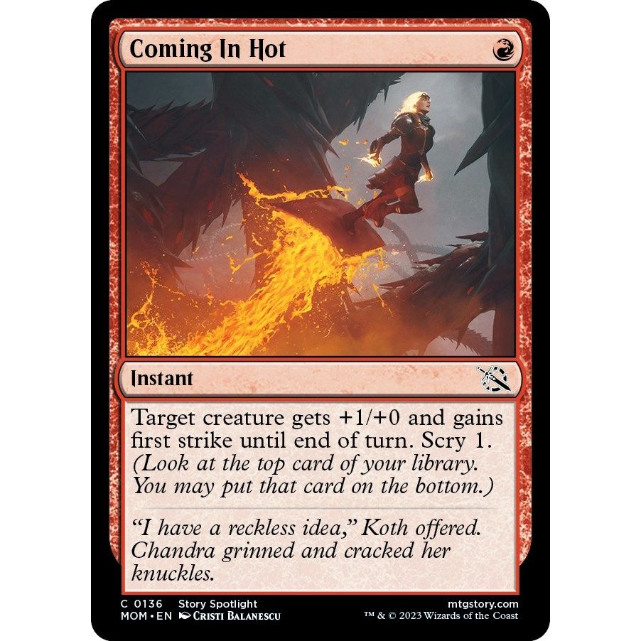 Image for Coming In Hot (136) (MOM) - Magic: The Gathering