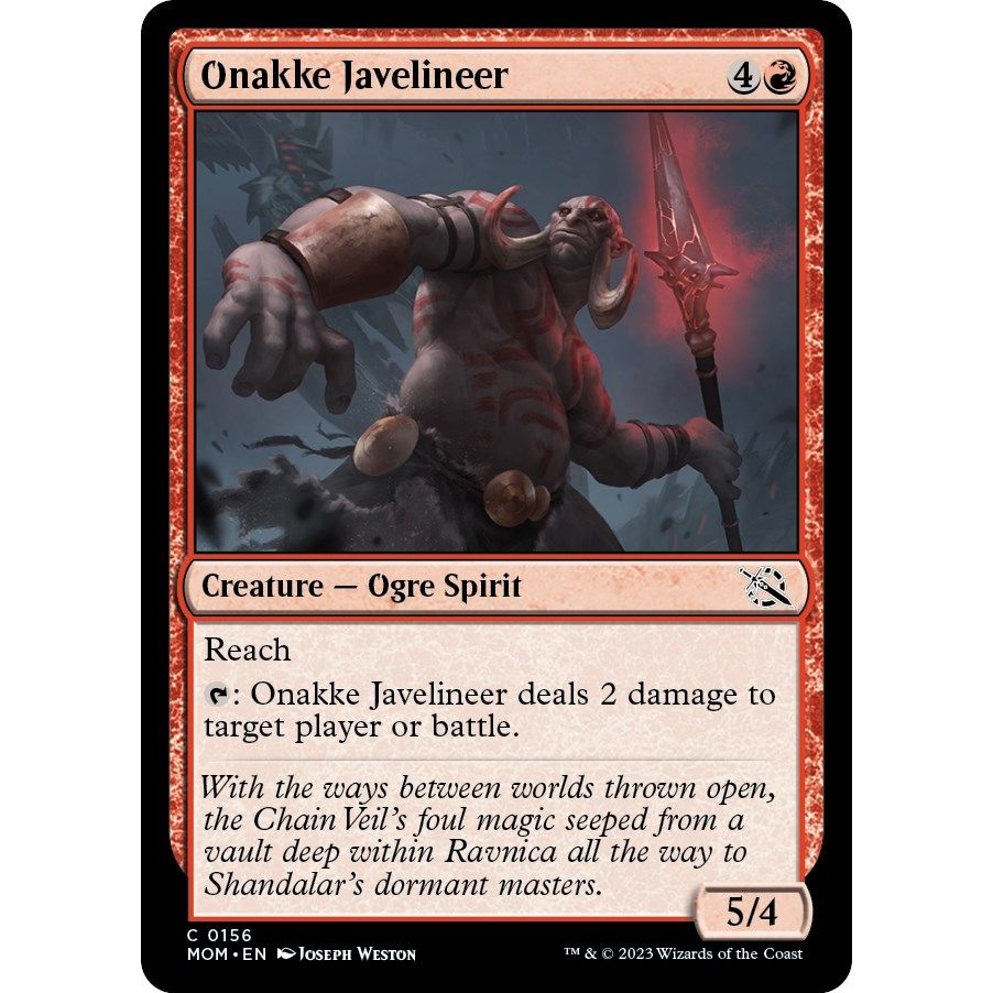 Image for Onakke Javelineer (156) (MOM) - Magic: The Gathering