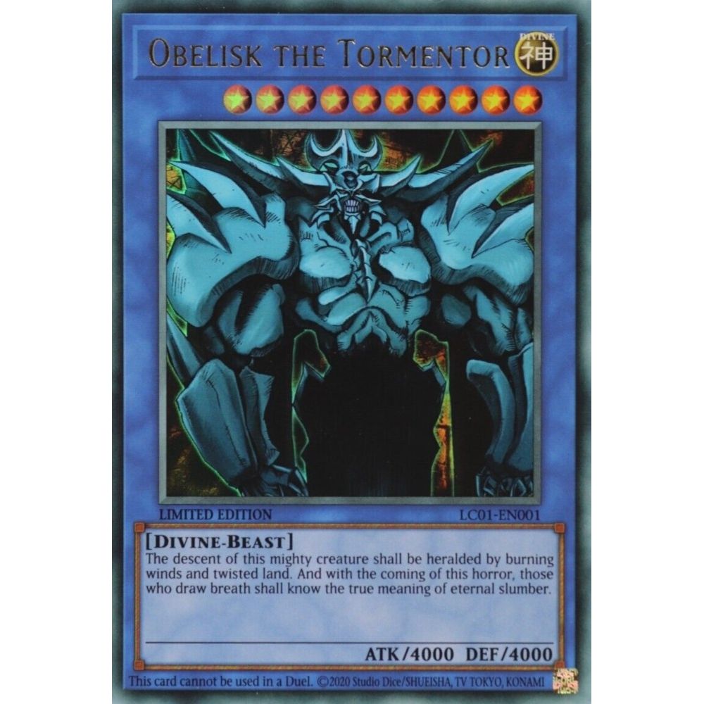 Image for Obelisk the Tormentor (25th Anniversary Edition) (LC01-EN001) (LC01) - YuGiOh