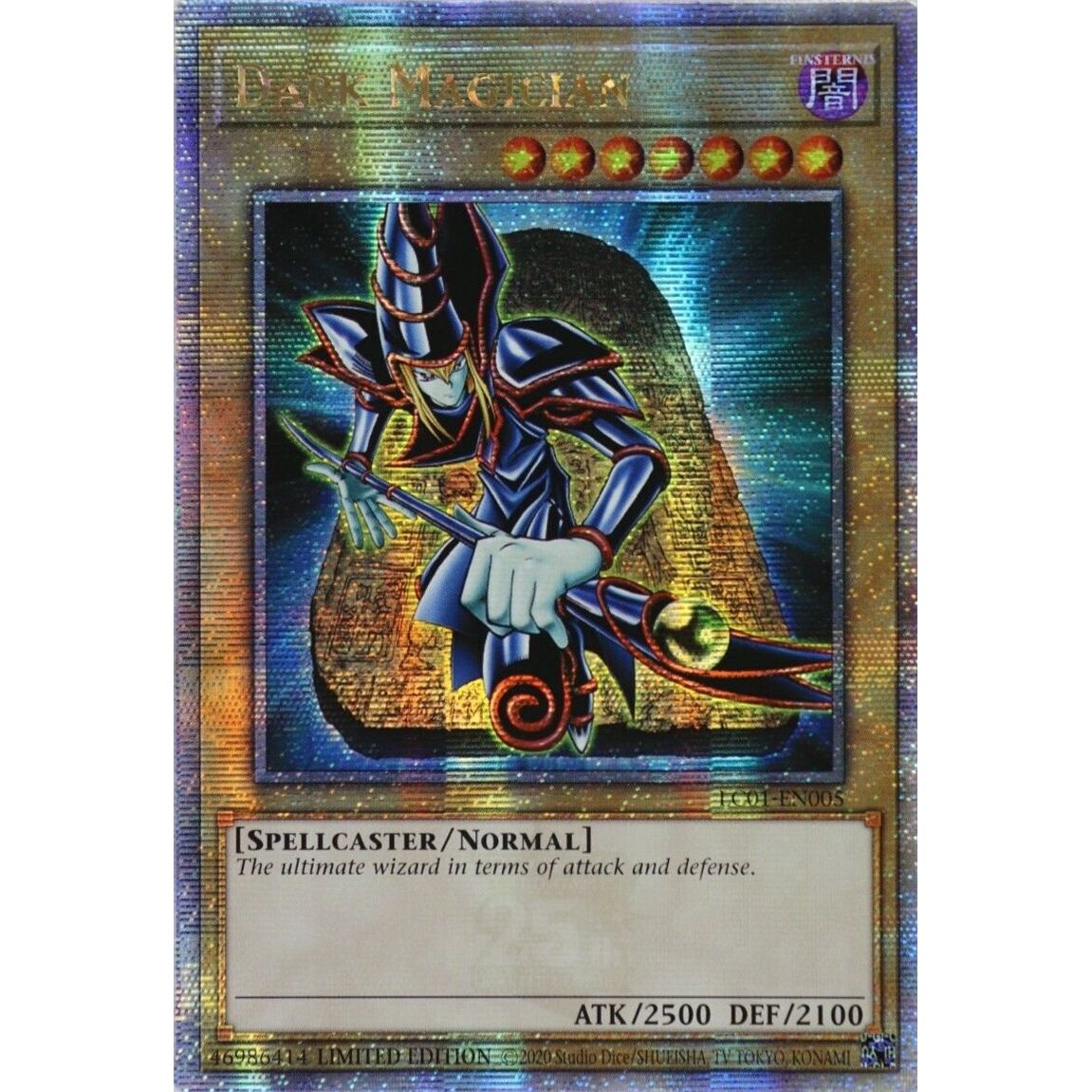 Image for Dark Magician (Quarter Century Secret Rare) (LC01-EN005) (LC01) - YuGiOh