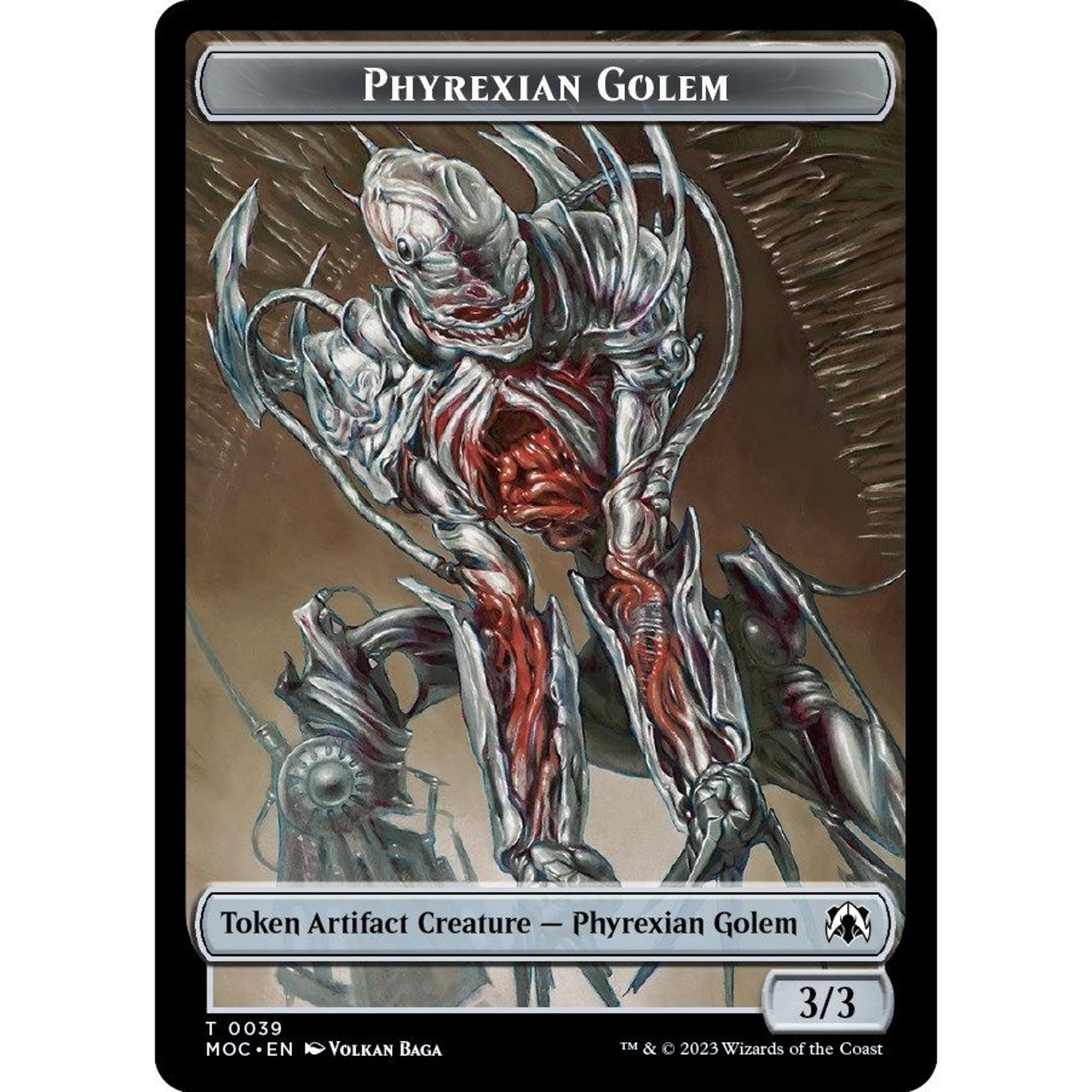 Image for Phyrexian Golem // Phyrexian Horror Double-sided Token (39 // 40) (MOC) - Magic: The Gathering